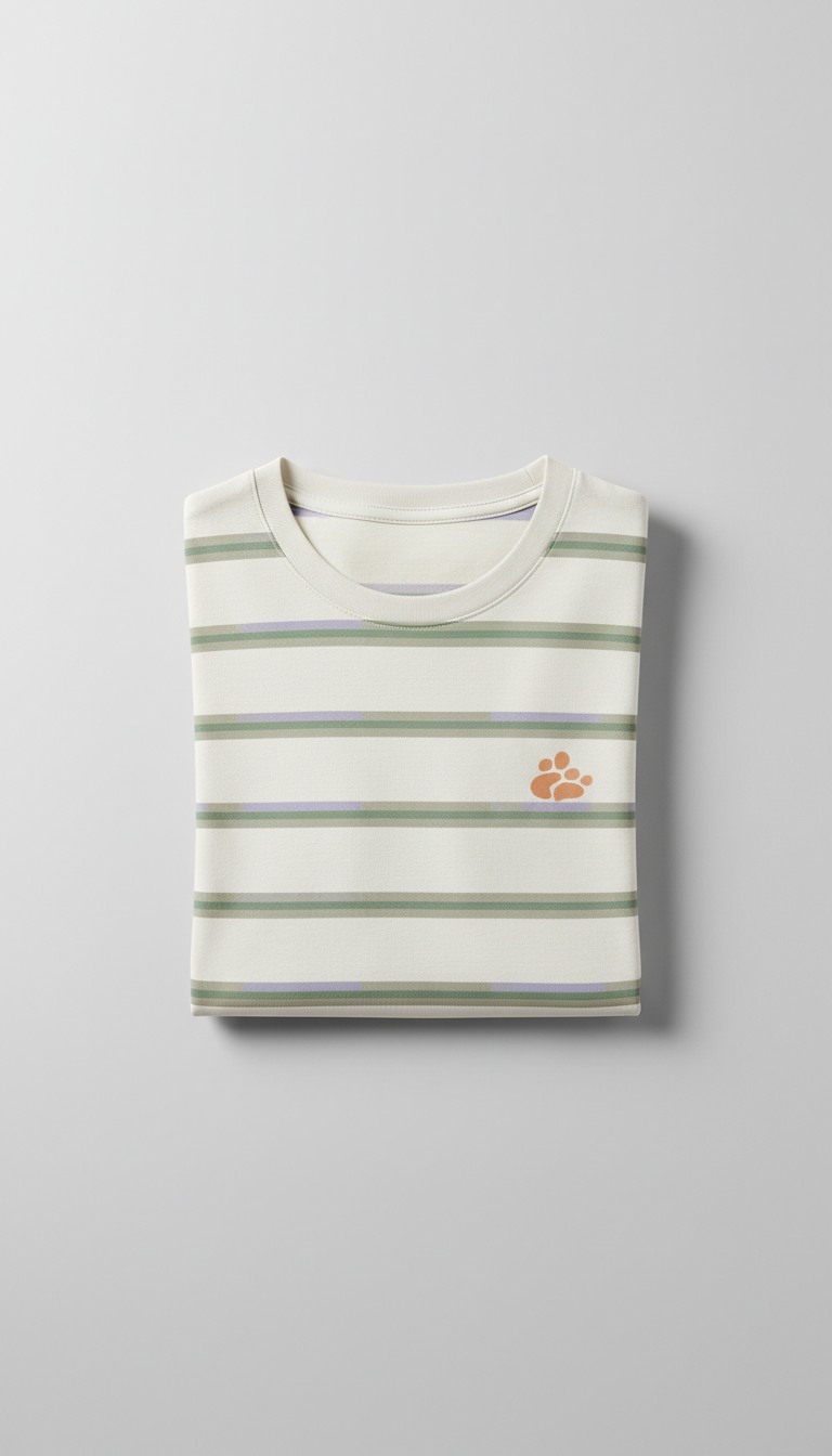 Cotton Blend Crewneck with Embroidered Emblem